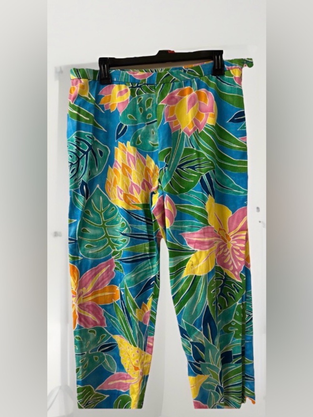 Lauren Ralph Lauren Multicolor Tropical Print crop Pants Cruise Beach vacay Sz12